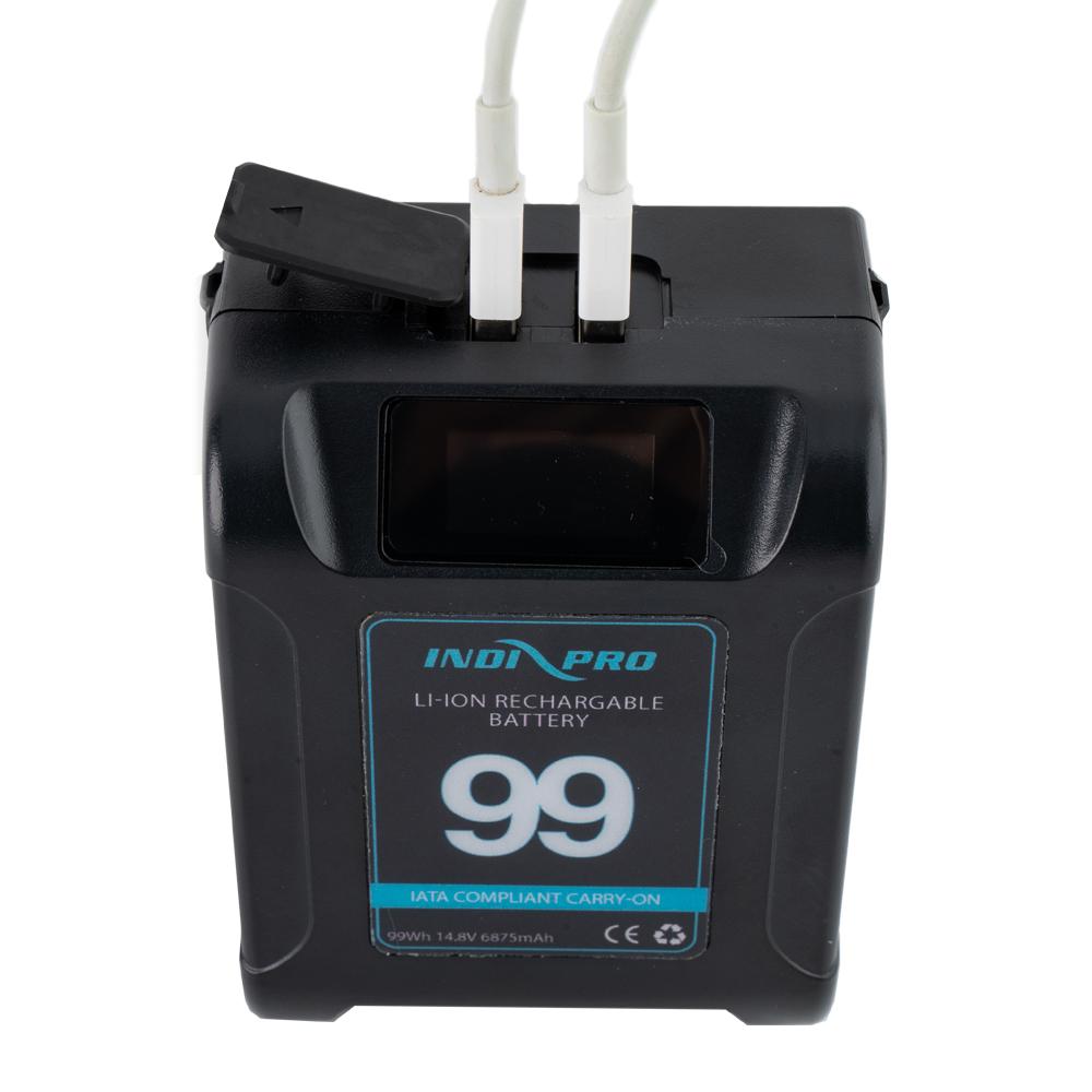 Alpha Series 99Wh Li-Ion V-Mount Battery (Black Color) and D-Tap Pro Charger (2.5A) Kit