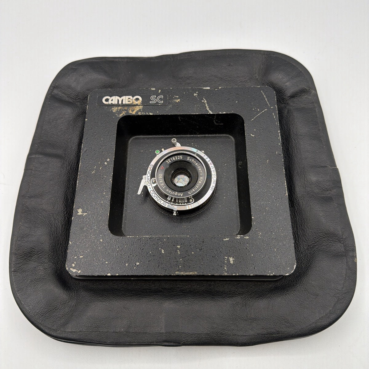 Used Schneider-Kreuznach Angulon 90mm f/6.8 on Cambo SC Lensboard