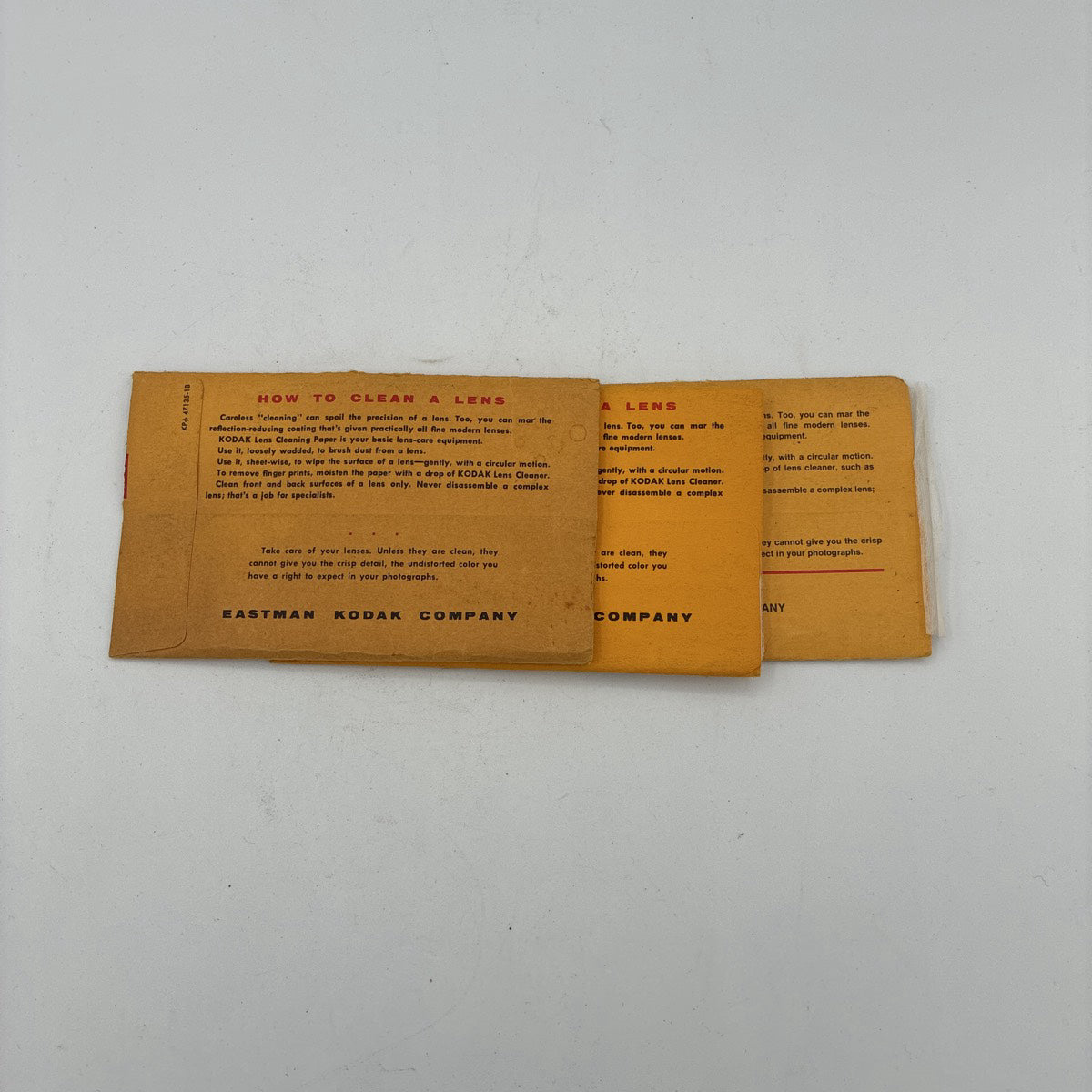 Used Kodak Lens Cleaning Paper