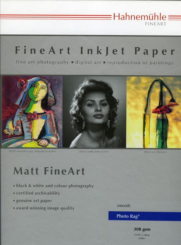 Hahnemuhle Photo Rag 308 17x22 25 Sheets