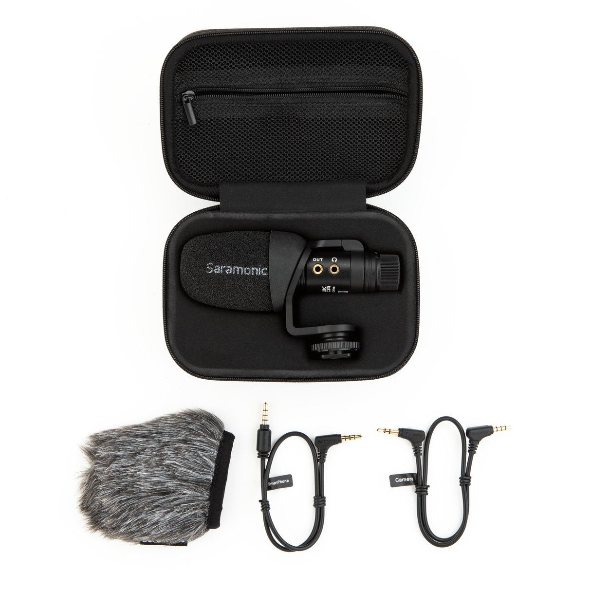 Vmic Mini S Multi-Pattern Camera-Mount Shotgun Mic for Cameras & Mobile w/ HP Out, 360? Shock Mount