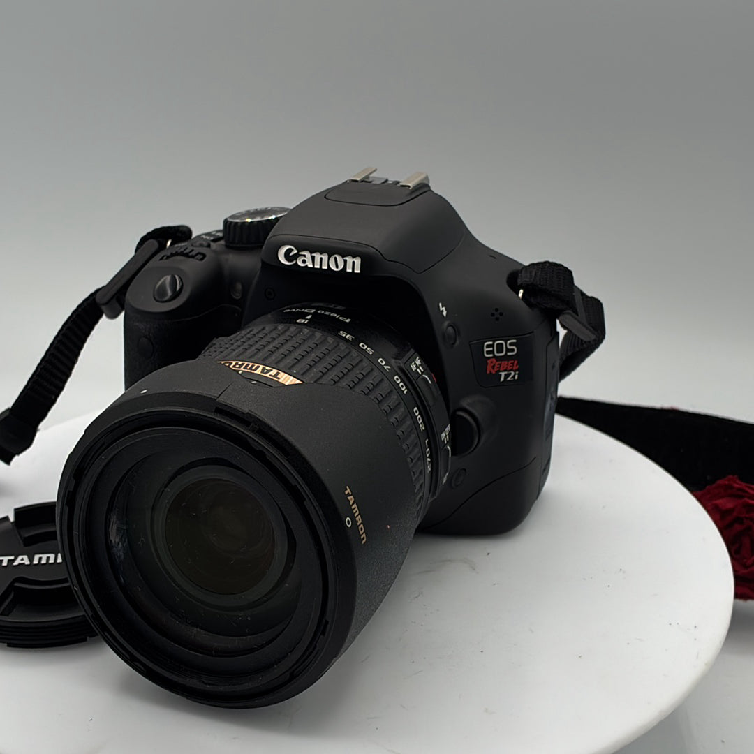 Used Canon EOS Rebel T2i w/ Tamron 18-270mm Lens Camera