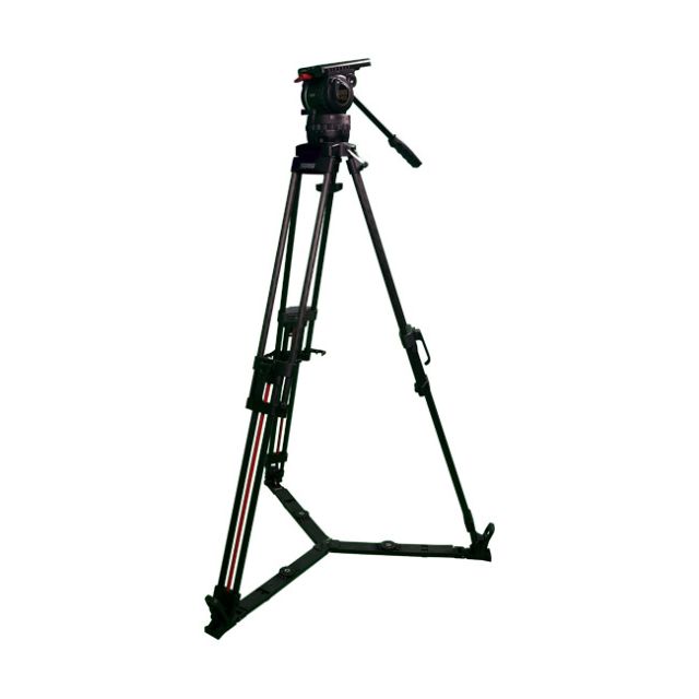 Teris TS-H14CF-Q 100mm Flat Base Fluid Head & 2-Stage Carbon Fiber Tripod System