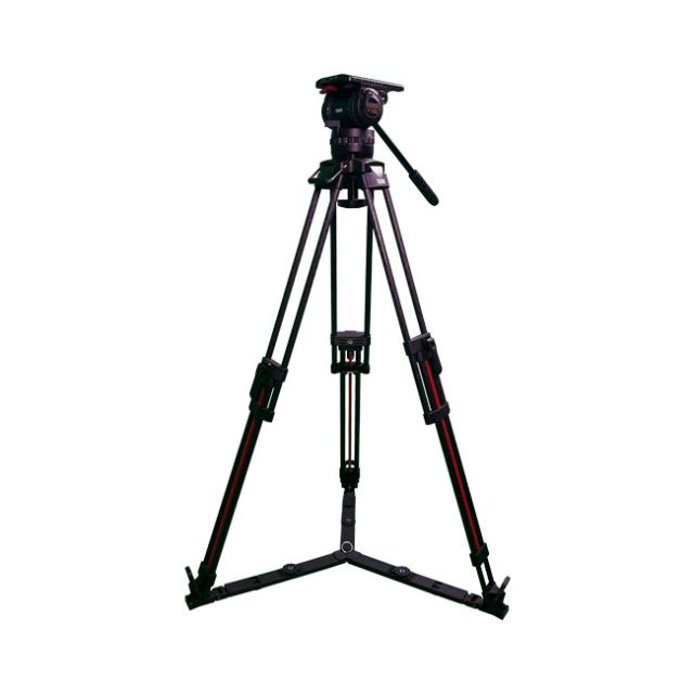 Teris TS-H20CF-Q 100mm Flat Base Fluid Head & 2-Stage Carbon Fiber Tripod System