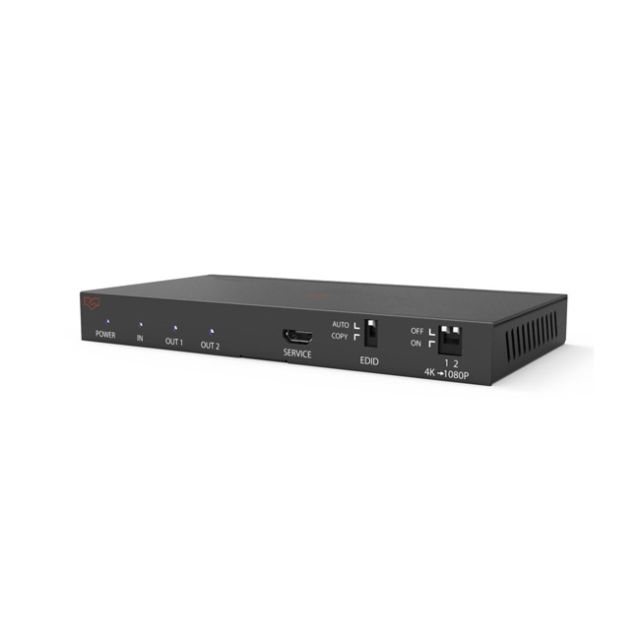 VigilLink 1x2 HDMI 2.0 Distribution Amplifier with Audio De-embedded & Downscale (18Gbps)