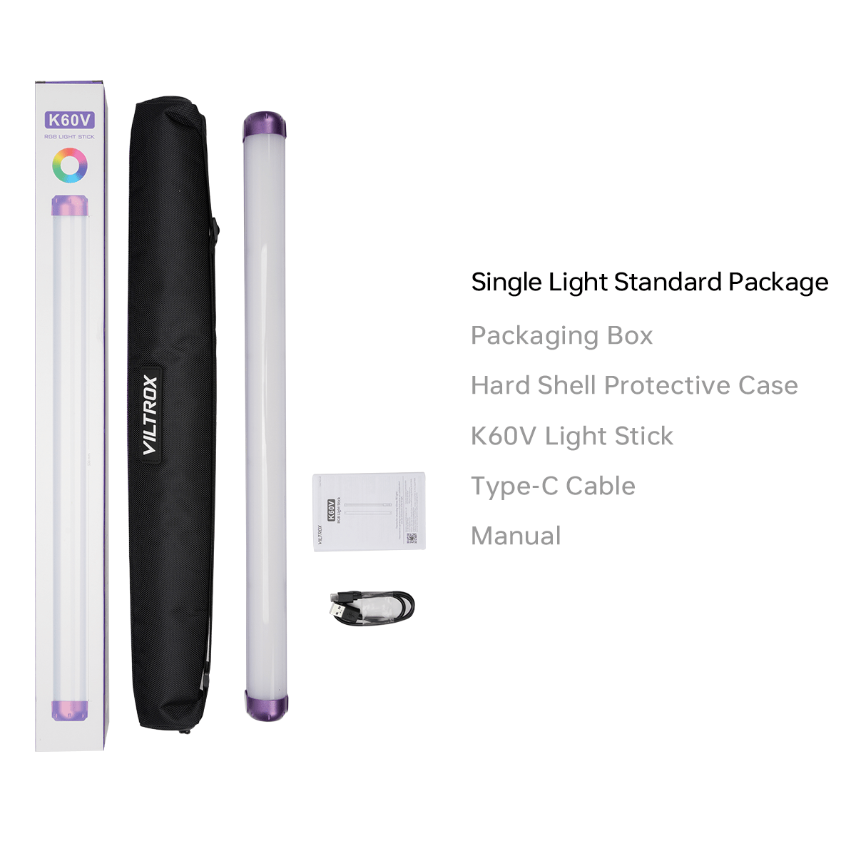 Viltrox K60V RGB Light Stick -Neon Purple