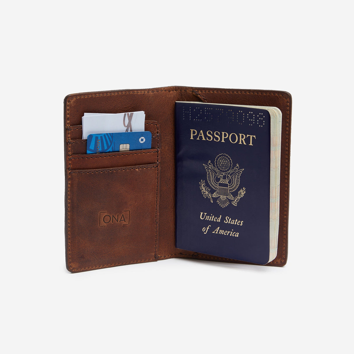 ONA Leather Passport Wallet - Antique Cognac