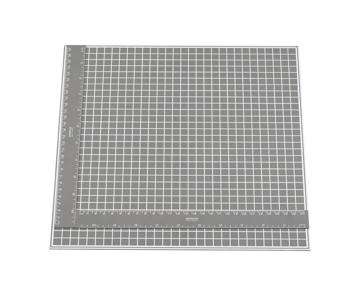 Metal base plate (magnetic) for MS-MACRO-REPRO 12x12" Line grid, 18% gray, incl. 2 scaled magnetic strips