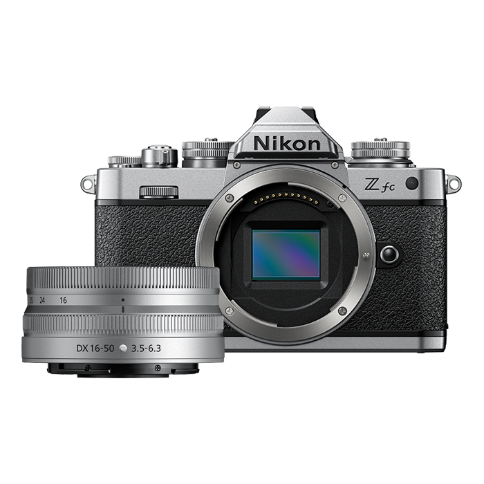 Nikon Z fc Mirrorless Camera with NIKKOR Z DX 16-50mm f/3.5-6.3 VR Lens Kit (Silver) - Image 1