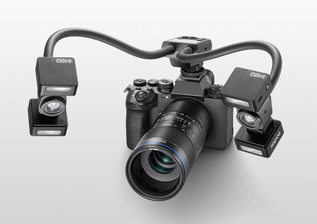 Godox MA2 Flexible Macro Twin Light — on camera