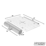Cheese Plate with 3/8" Slot and Two 1-1/2" Slider Brackets for Hood Mount