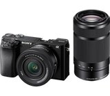 Sony Alpha 6100 APS-C Mirrorless Interchangeable-Lens Camera + 16-50mm + 55-210mm Lenses - Image 1