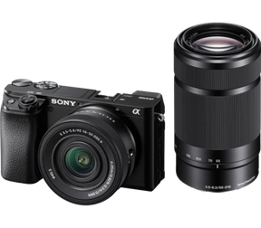 Sony Alpha 6100 APS-C Mirrorless Interchangeable-Lens Camera + 16-50mm + 55-210mm Lenses - Image 1