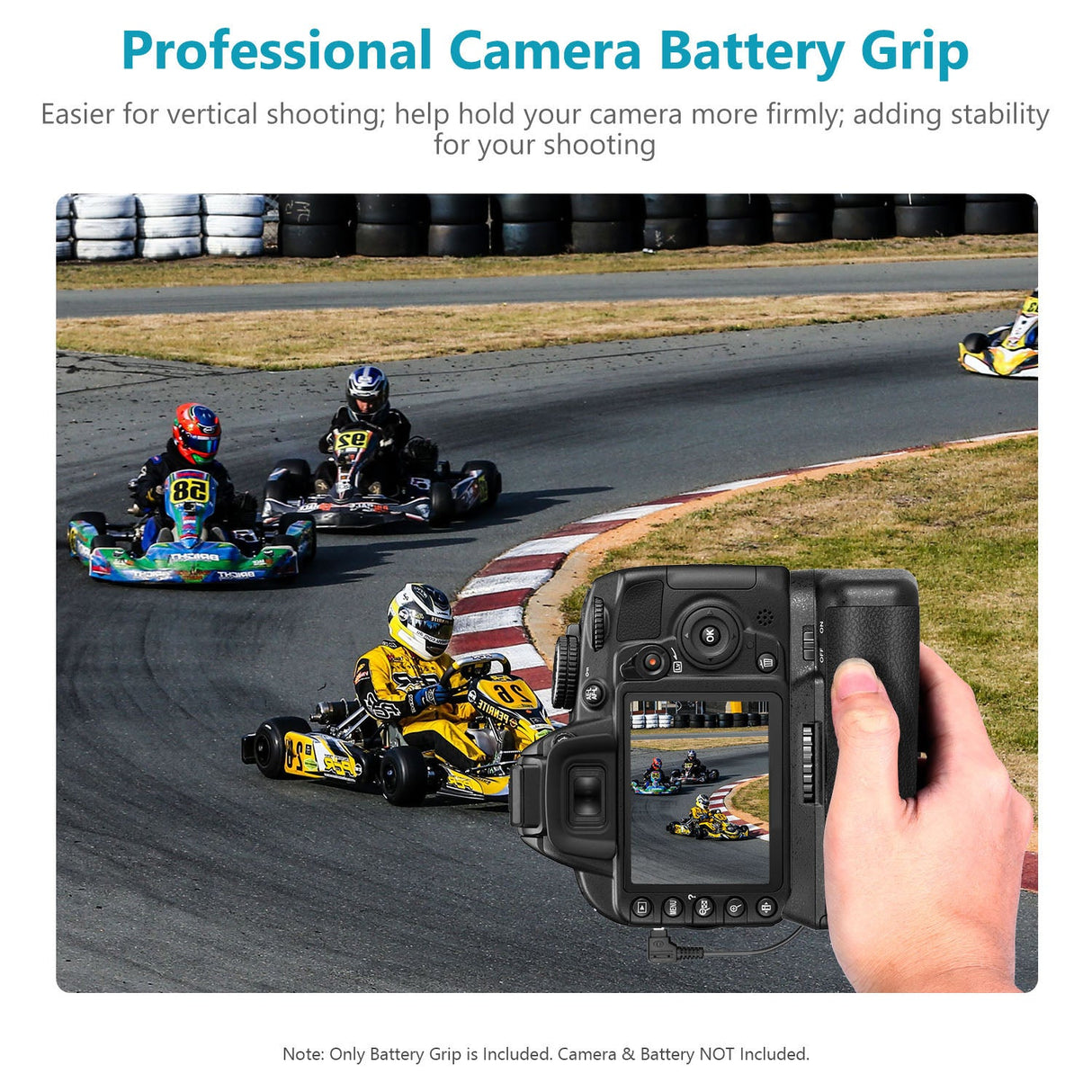 NEEWER BG-2F Battery Grip for Nikon D3100/D3200/D3300/D5300