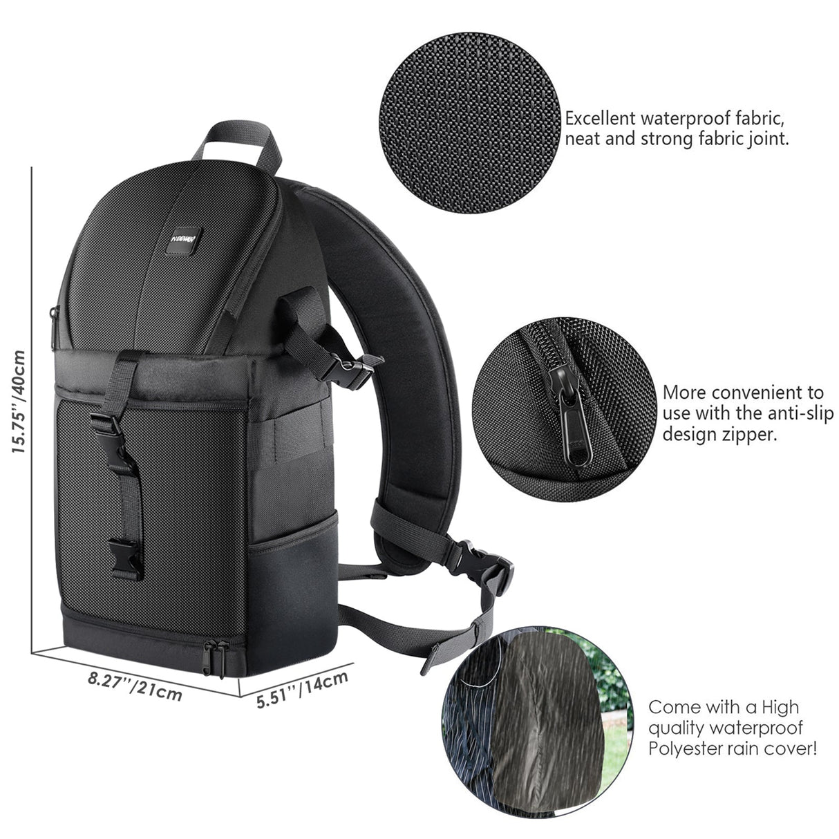 NEEWER NW-XJB02S 9"x5.5"x16" Camera Backpack