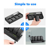 NEEWER 4-Pack NP-F970 Battery Set for Sony