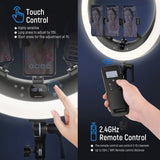NEEWER RP18H 19 Inch LED Ring Light With 3 Phone Holders