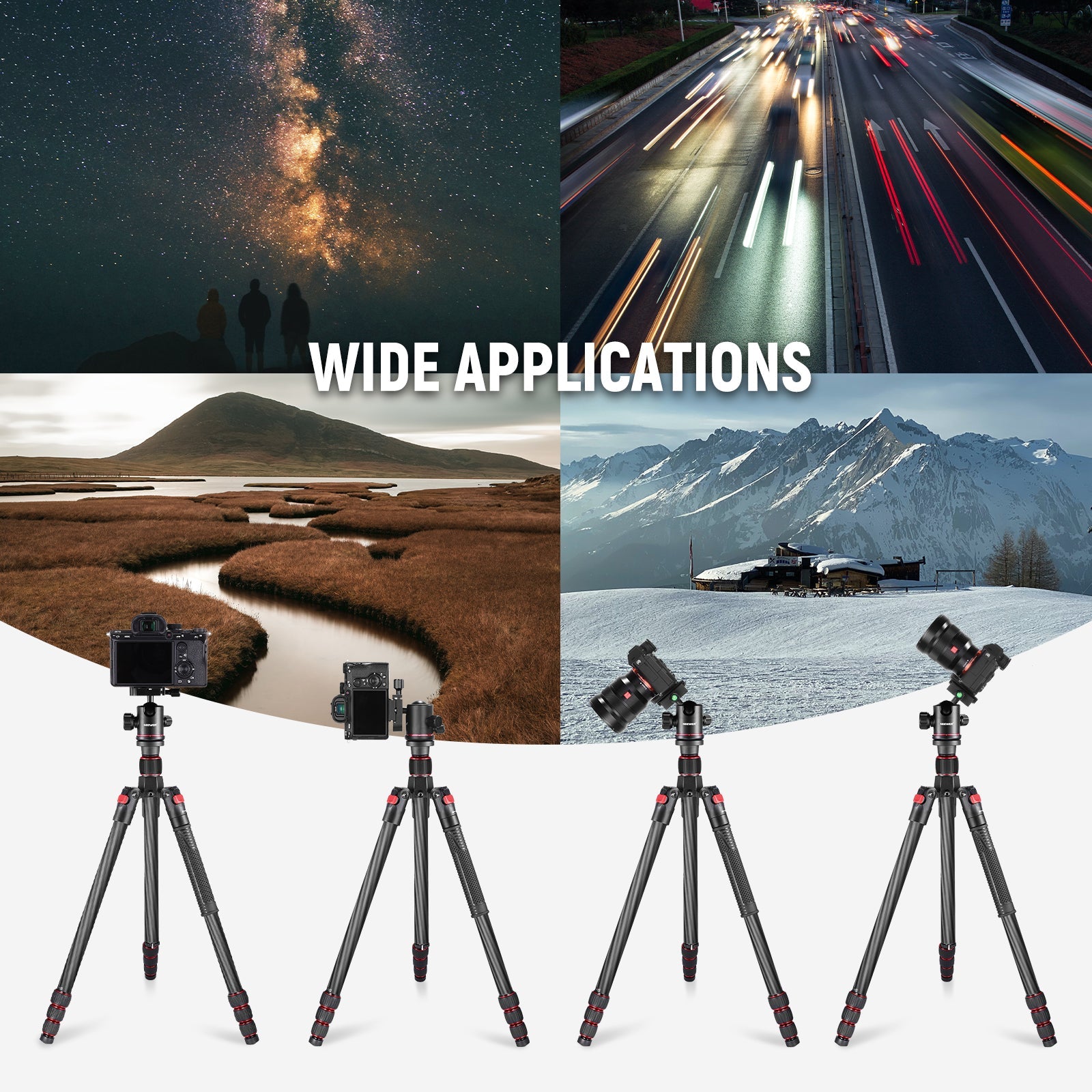 Neewer N55C Tripod Monopod - Thumbnail 5