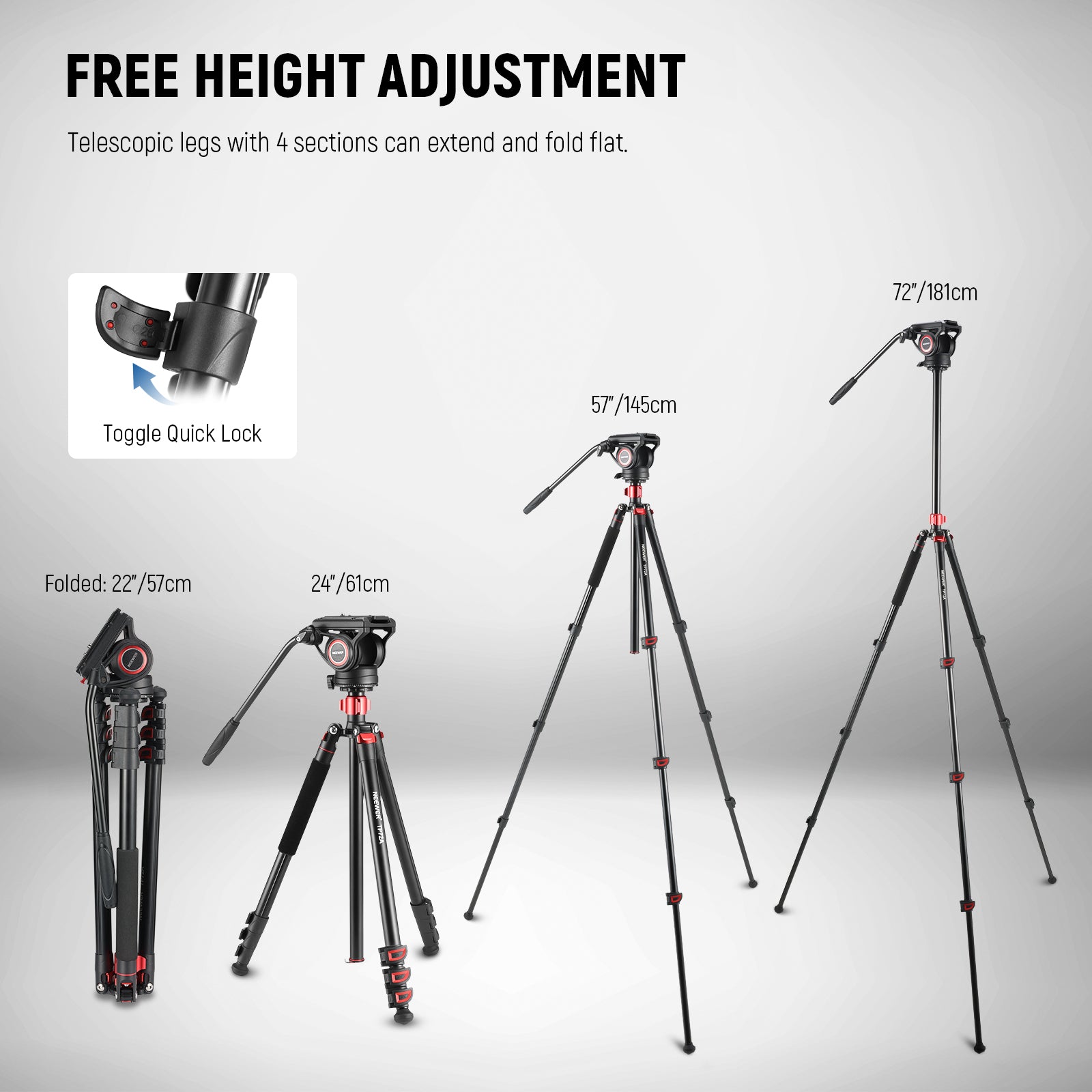 Neewer Video Tripod - Thumbnail 2