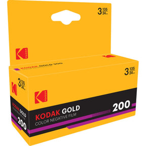 Kodak Gold 200 35mm Film — 24 Exposures, 3-Pack