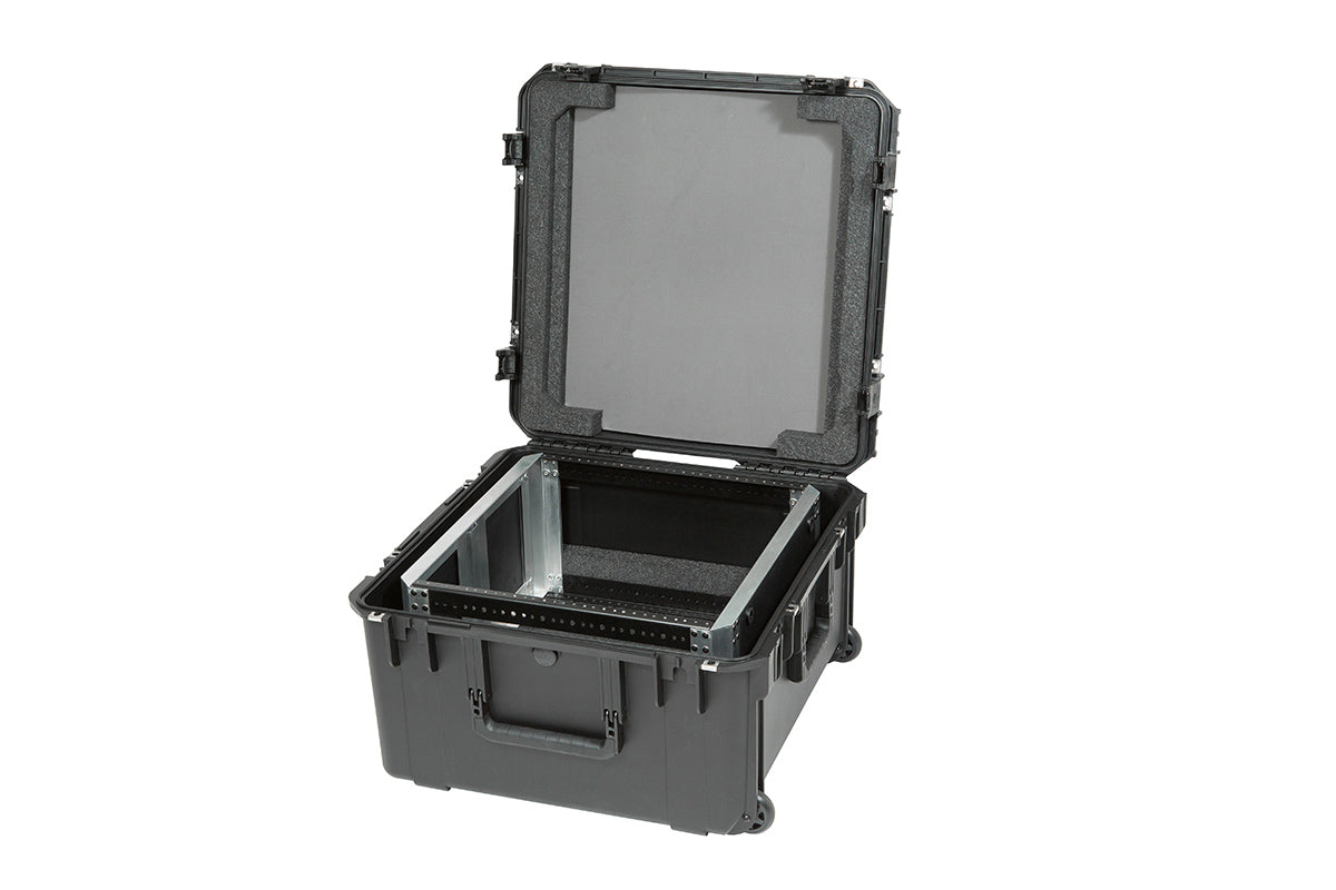 SKB iSeries Case with Removable 10U Shallow Rack Cage, TSA Locks, Wheels