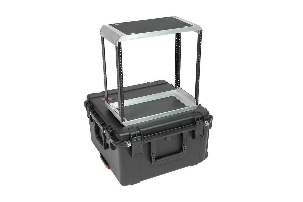 SKB iSeries Case with Removable 10U Shallow Rack Cage, TSA Locks, Wheels