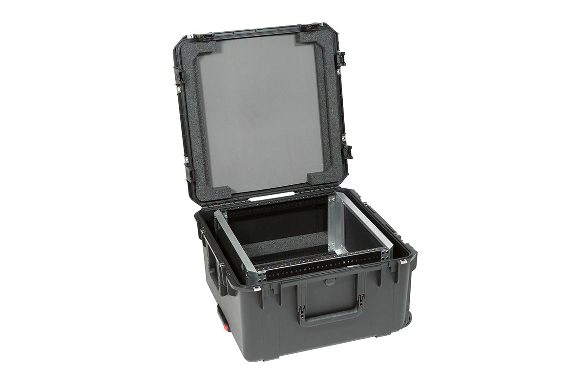 SKB iSeries Case with Removable 10U Shallow Rack Cage, TSA Locks, Wheels
