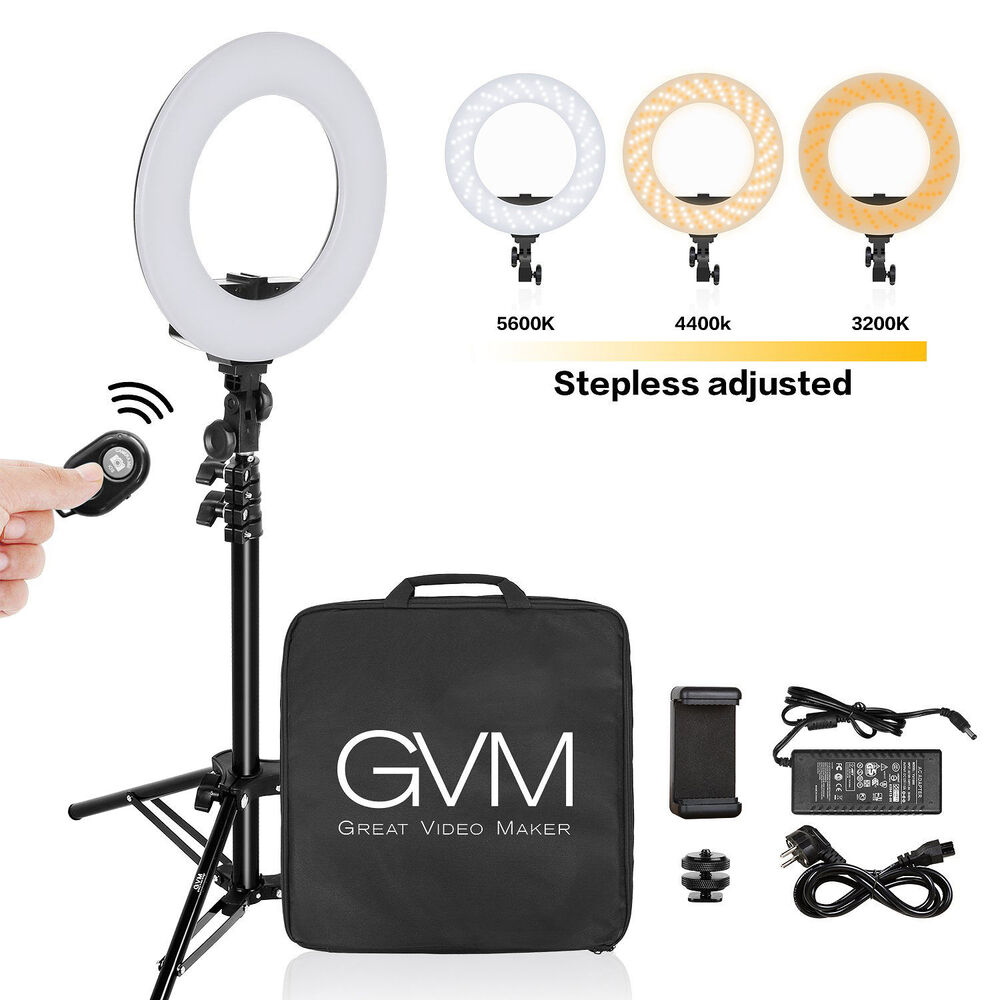 GVM Bi-Color LED Ring Light (14")