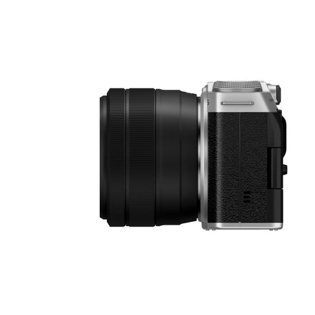 Fujifilm X-M5 Silver with XC15-45mm lens - left side