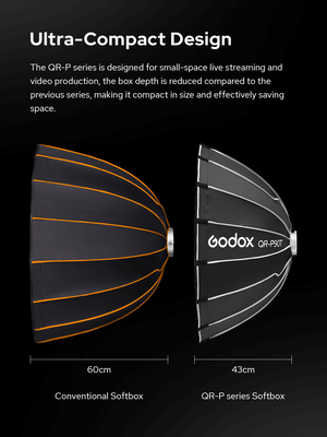 Godox QR-P60T Quick Release Softbox with Bowens Mount (23.6")