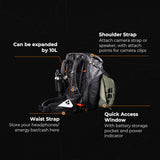 PGYTECH OnePro Flex Backpack 50L (Space Black) + Camera Insert M