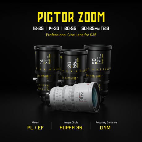 Pictor Zoom Cine Lens – 20–125mm, Constant T2.8, Low Focus Breathing, PL/EF Mount, Lightweight Professional Zoom for Film & Video