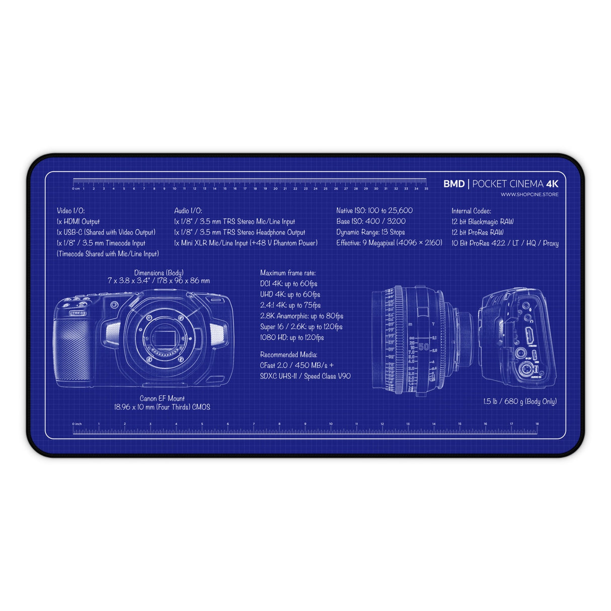 Pocket Cinema 4k | Blueprint Camera Mat