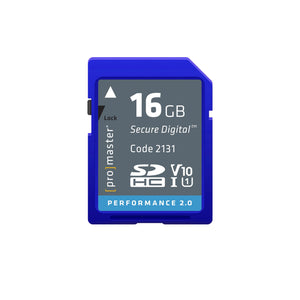 ProMaster SDHC 16GB Performance 2.0 UHS-I Memory Card