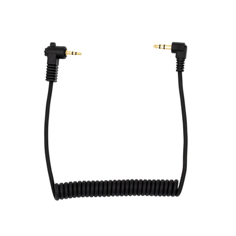 ProMaster Audio Cable 2.5mm TRS male right angle - 3.5mm TRS male right angle - coiled - Image 1