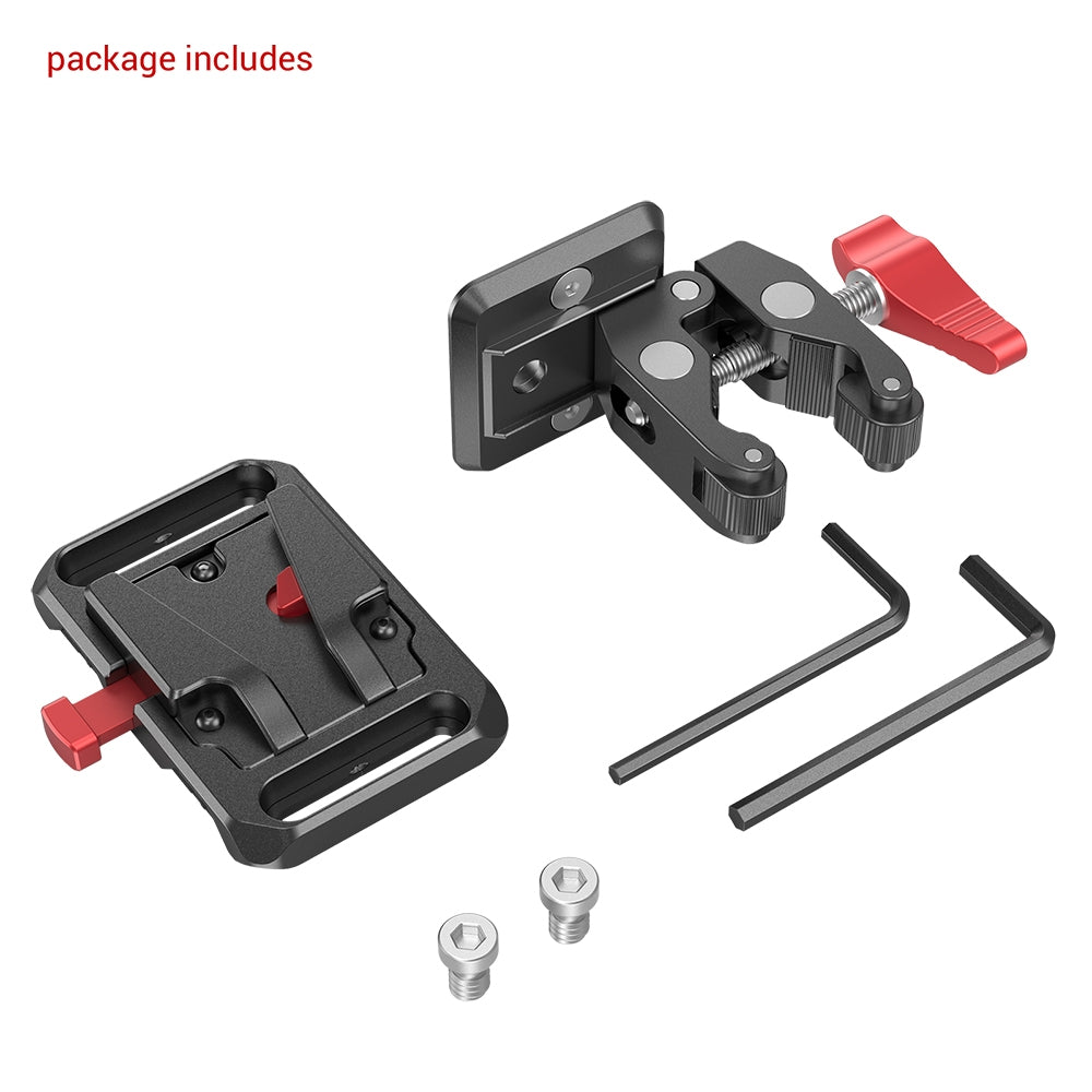 SmallRig mini V Mount Battery Mount Plate with Crab-Shaped Clamp 2989