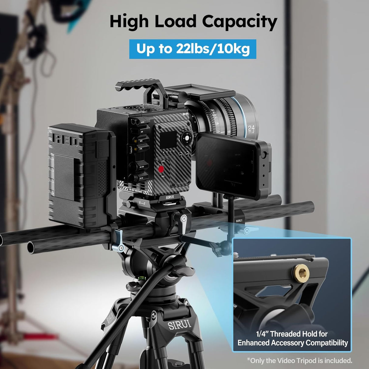 SIRUI Heavy Duty Video Tripod for Camera AVT-11