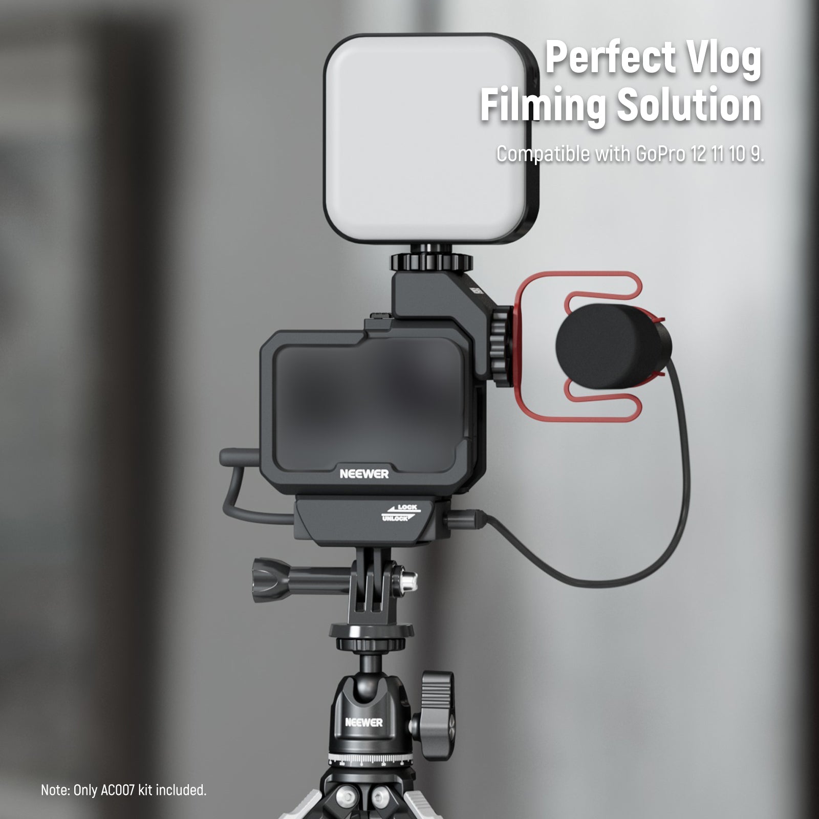 NEEWER AC007 Video Rig Cage Compatible with GoPro Hero 12 11 NEEWER AC007 Video Rig Cage Compatible with GoPro Hero 12 11