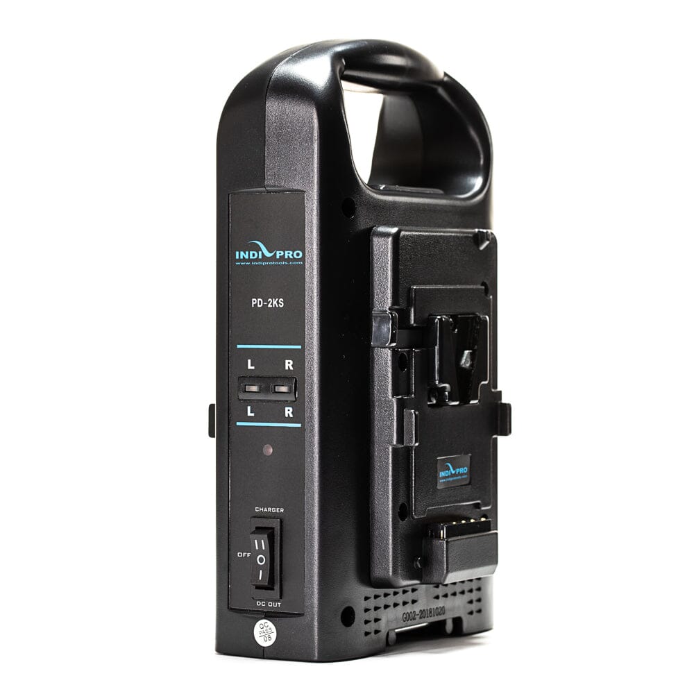 Indipro 2x Micro-Series 270Wh V-Mount Li-Ion Batteries and Dual V-Mount Battery Charger Kit