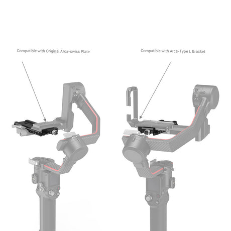 SmallRig Quick Release Plate for DJI RS 2 / RSC 2 / Ronin-S / RS 3 / RS 3 Pro / RS 4 / RS 4 Pro / RS 5 with Manfrotto-to-Arca Type Mount Plate 3061