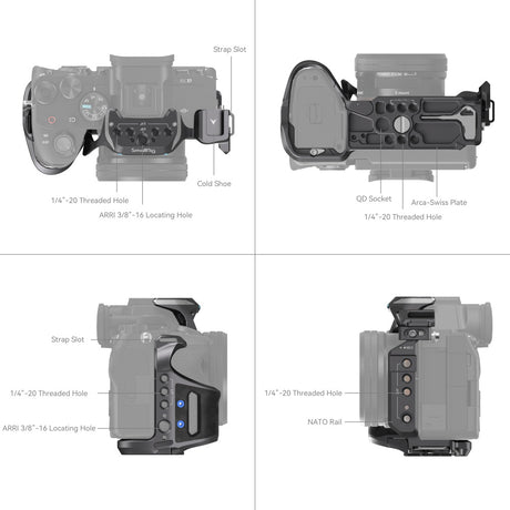 SmallRig "Rhinoceros" Advanced Cage Kit for Sony Alpha 7R V & Alpha 7 IV & Alpha 7S III