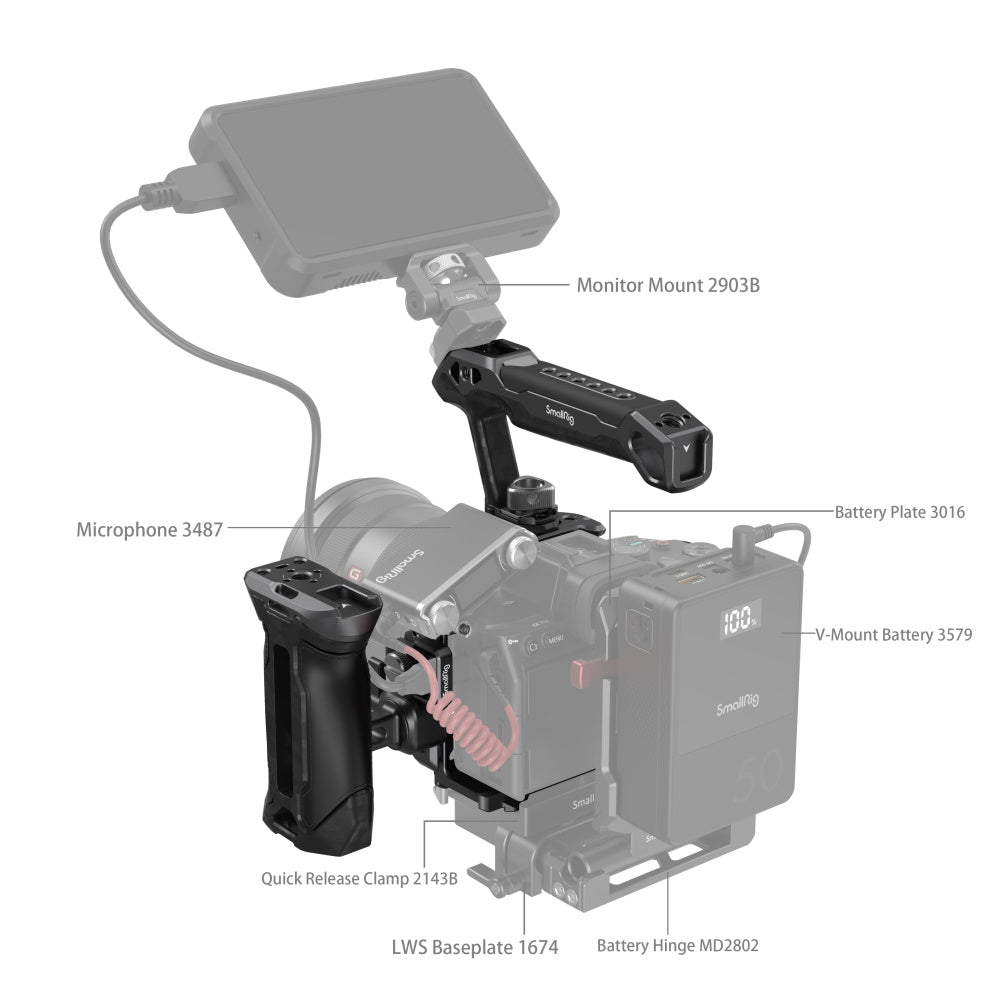 SmallRig "Rhinoceros" Advanced Cage Kit for Sony Alpha 7R V & Alpha 7 IV & Alpha 7S III