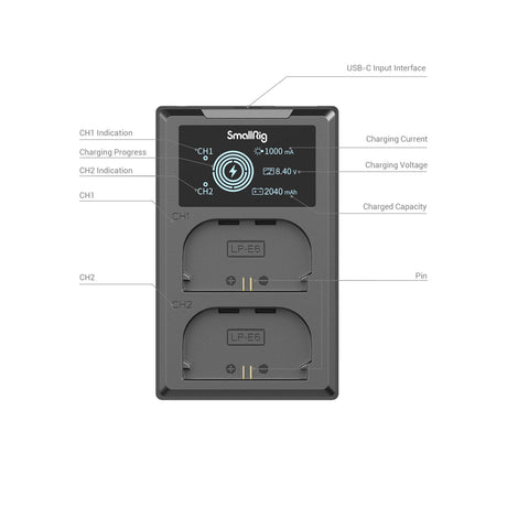 SmallRig LP-E6NH Camera Battery and Charger Kit