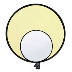 ProMaster 12" Collapsible Reflector - Soft Gold / White - Image 1