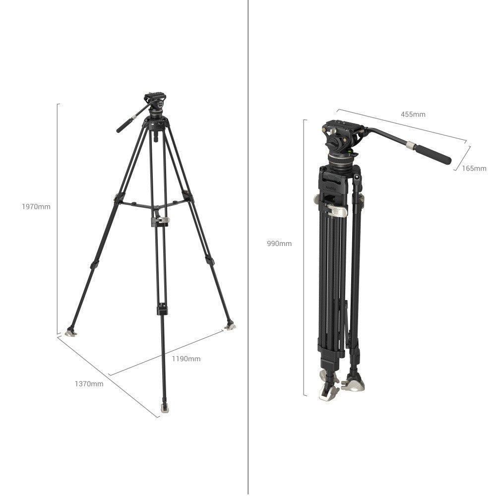 SmallRig Heavy-Duty Carbon Fiber Tripod Kit 3989