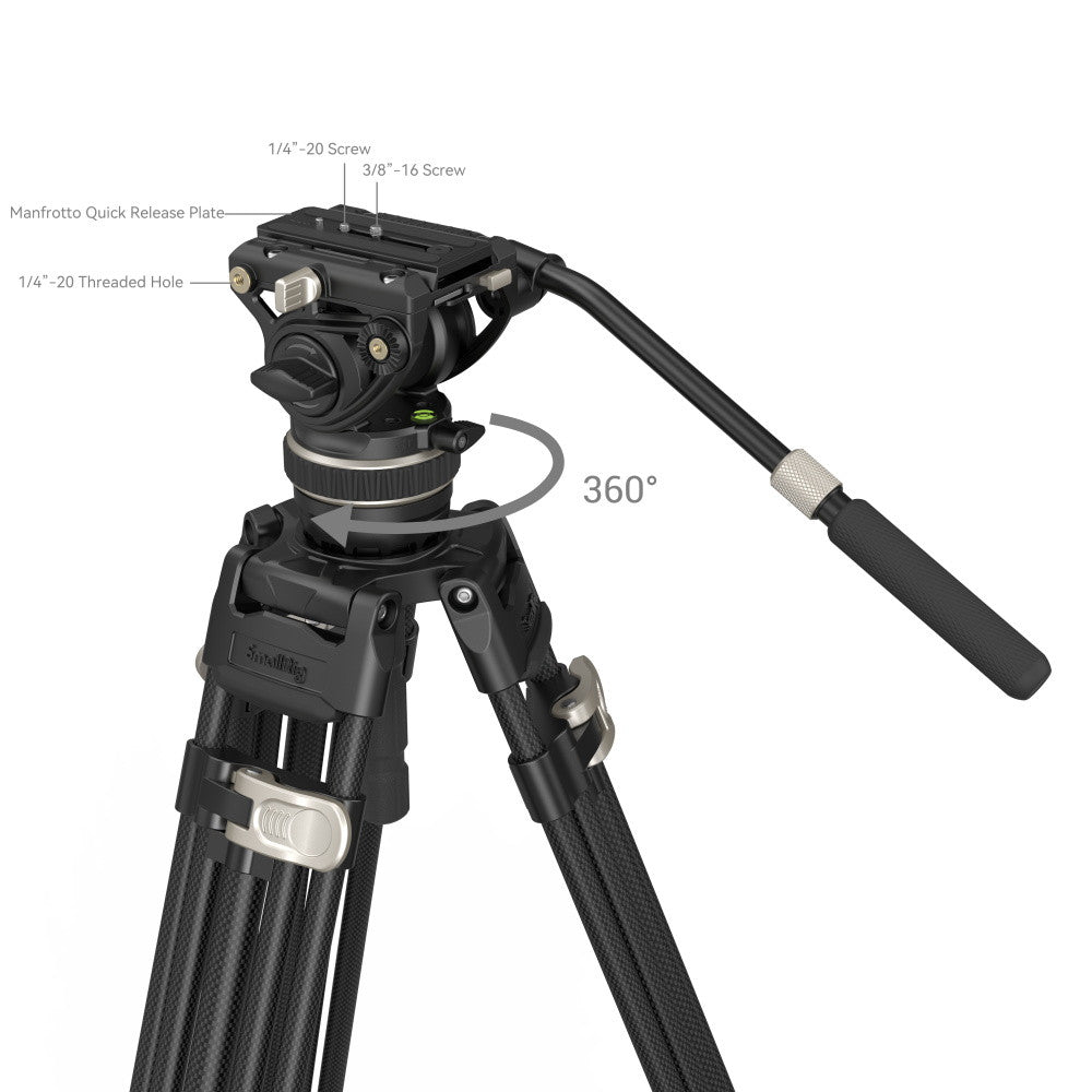 SmallRig Heavy-Duty Carbon Fiber Tripod Kit 3989