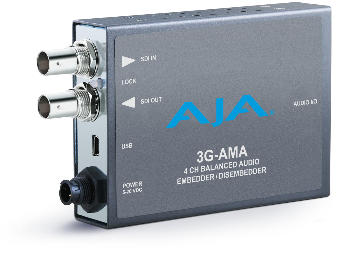 AJA 3G-SDI 4-Channel Analog Audio Embedder, bal. XLR