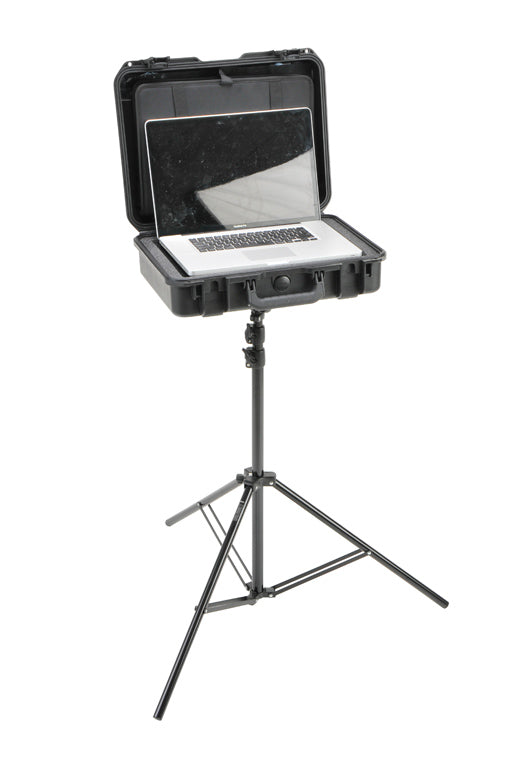 SKB Waterproof Case with laptop insert, sunshade, and tripod mount