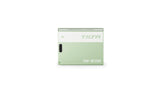 Tilta TNP-W126S battery in Ash Green laid flat, showing the 1050mAh 7.77Wh capacity marking on the top face