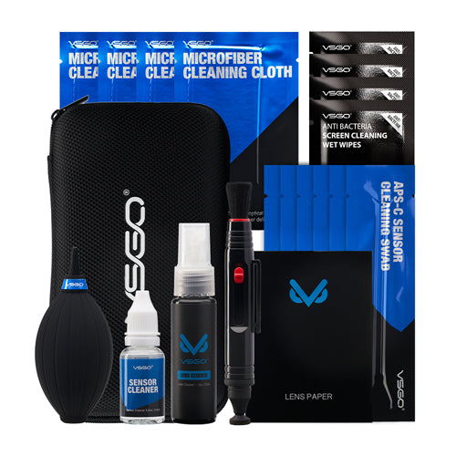 VSGO Camera Lens and Sensor Cleaning Portable Kit DKL-20, kit contents and case
